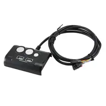 2019 PC Computer Power Supply Switch On/off Reset Button Double Switch with USB 2.0 Interface Audio Ports diewu multifunction desktop combo power button switch w dual usb audio for computer black