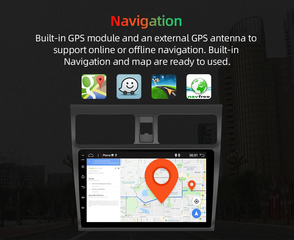 Excellent 10inch Android 9.0 system car gps multimedia video radio player in dash for Suzuki Swift 2005-2016 navigation stereo 4G RAM 21