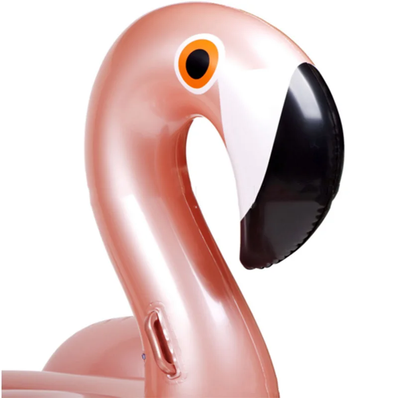  Rose Golden Flamingo Inflatable Pool Float Giant Circle Swimming Ring Pool Party Toys Water Mattres