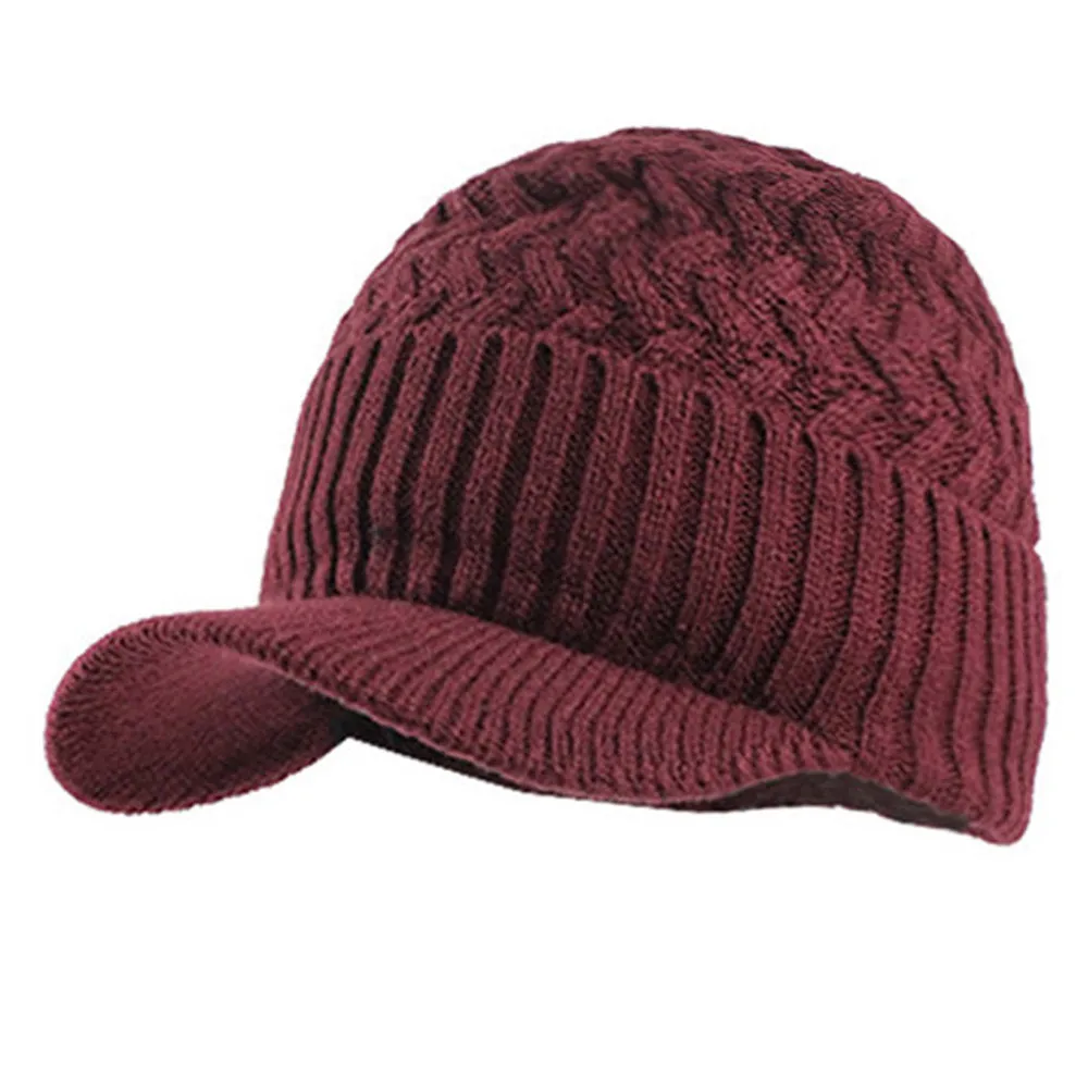 Buy Fashion New Knitted Hat Mens Winter Hats for Solid