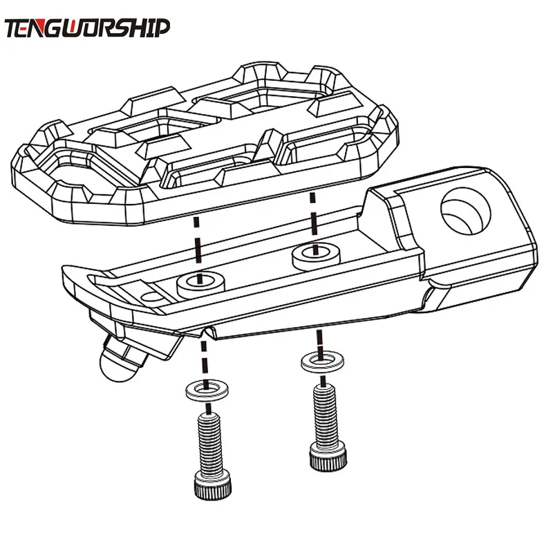 Teng поклонение мотоцикла заготовки MX широкие подножки педали отдых подножки для Kawasaki Versys 650X300X1000 VERSYS 650 X-300 X-1000