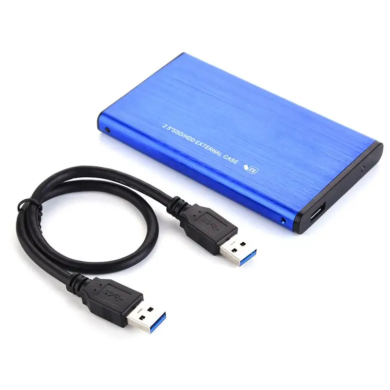 2,5 дюймов USB3.0 SDD/HDD Алюминий сплав SATA3.0 внешний жесткий диск Корпус Поддержка максимум 3 ТБ протокола UASP