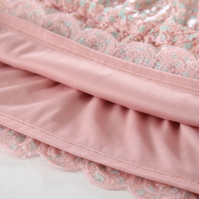 Colors Ruffles Sequined Beading Women Luxury  Fashion V-neck Batwing Sleeve Pullovers Blouse Top 7
