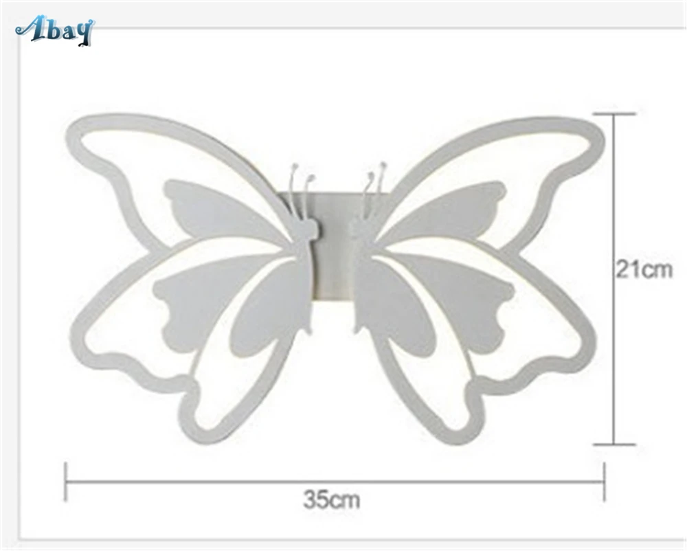 Арт-деко-бабочка светодиодный настенный светильник Акриловая для детей Спальня коридор современный Гостиная украшения Детский настенный