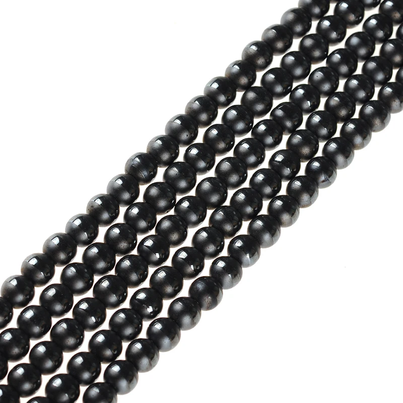 

Natural Stone 6/8/10/12mm Black line Hematite beads Round shape beads stone for Jewelry bracelet necklace Making DIY Accessories