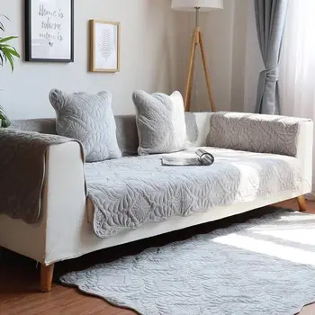 

Modern Style Plush Sofa Cover For Living Room Decorative Sofa Seat Cushion Cover Anti-slip Sofa Seat Cushion Towel 5 Colors