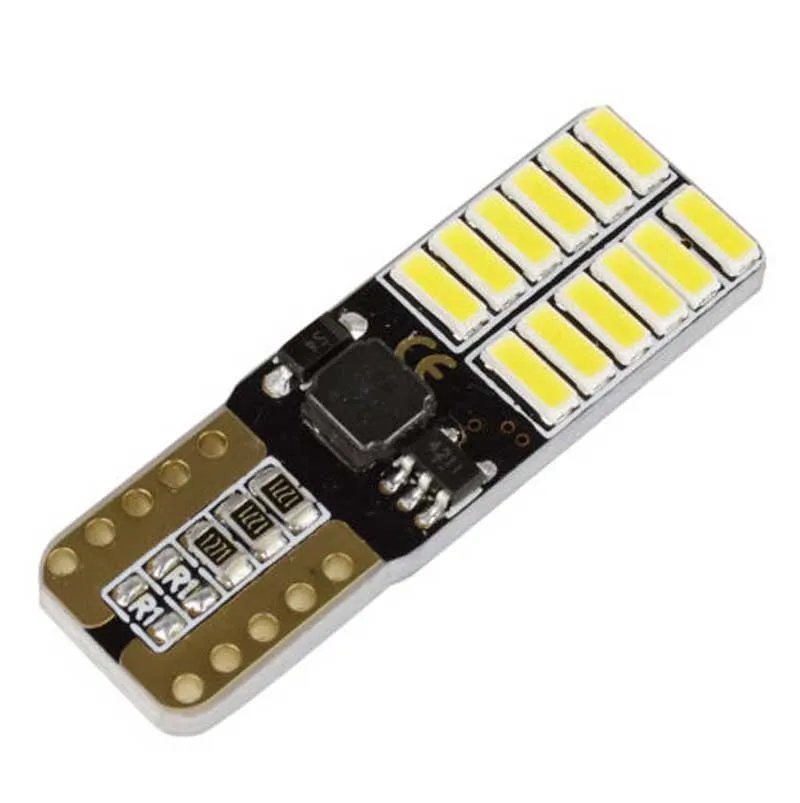 Светодиодный T10 W5W 4014 24SMD автомобиля Подсветка салона лампы для Honda Civic Peugeot CANBUS Error