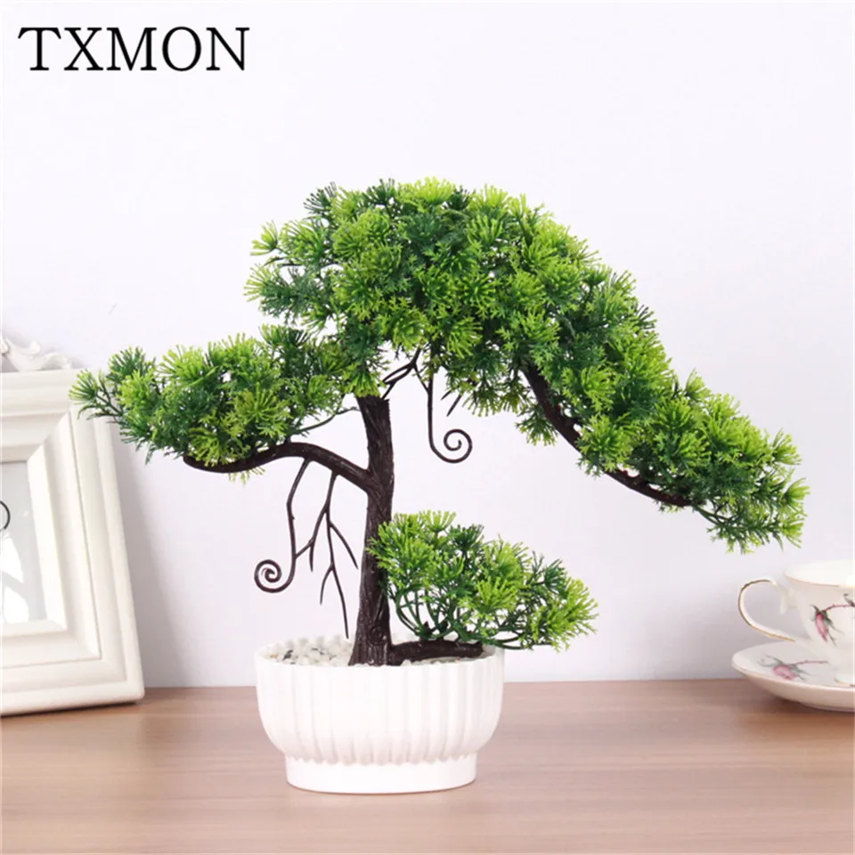 Artificial plastic fake flower cloud pine set bonsai artificial plant