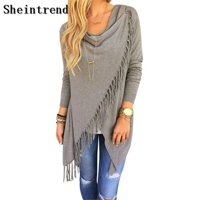 Sheintrend 2018 primavera otoño mujer manga larga blusa