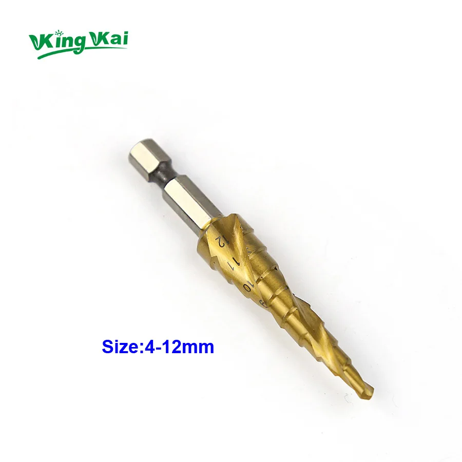 HSS4241 Spiral Center Step Drill Bit Solid Carbide Mini Drill Accessories Titanium Step Drill Bit-004