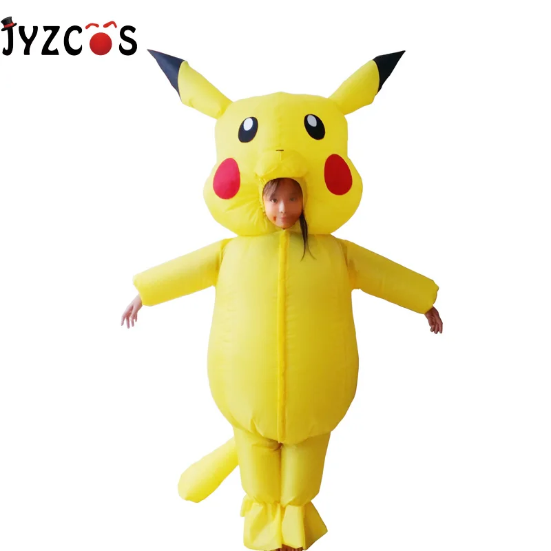 Brand Pokemon Go Pikachu Mascot Costume Halloween Cos Game Dress Adults Size New