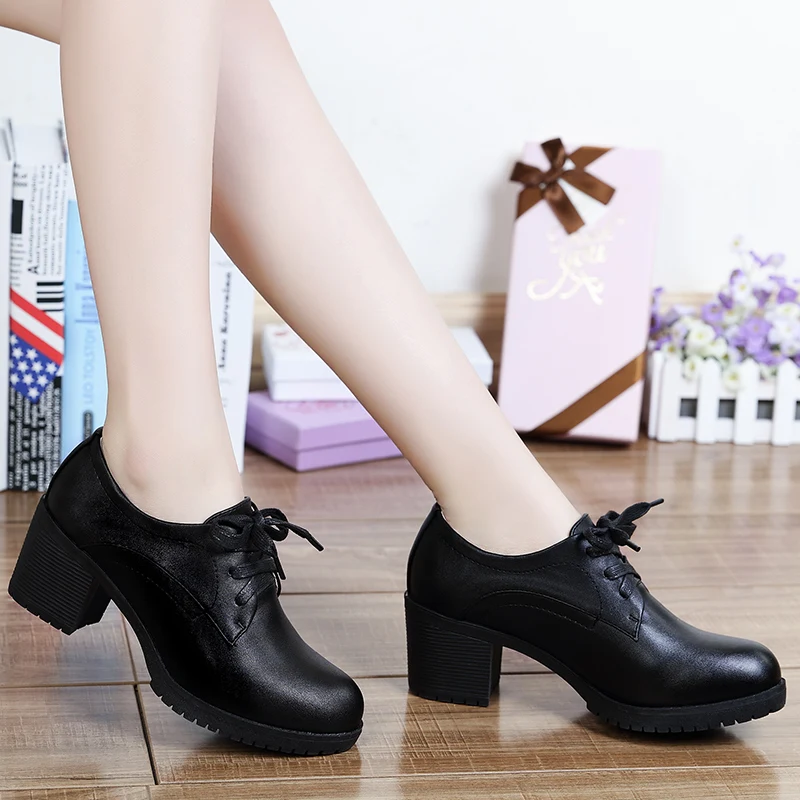 

Fashion Woman Shoes Platform Casual Brand Hot Sale Leather Wedge Sneakers Black Spring Autumn Ladies Shoes Platform Increasing