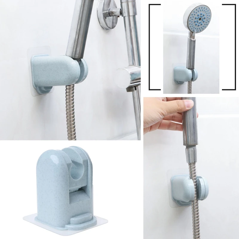 Shower Head Holder Self Adhesive Wall Sticky Mount Bathroom Storage