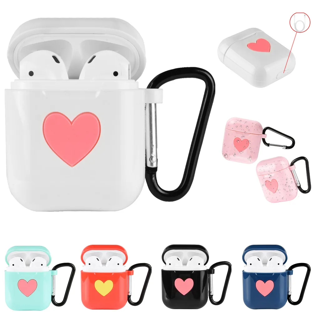 

Love Shape Silicone Shockproof Earphone Case Hook For Apple AirPods