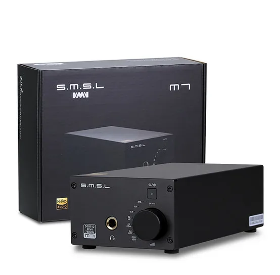Новый SMSL M7 ak4452 * 2 32bit/768 кГц dsd512 HiFi аудио USB ЦАП с Усилители для наушников XMOS lm4562