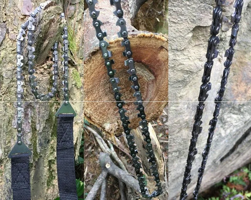 Ferramenta de Bolso ao ar Serra de Sobrevivência Lâmina de Serra de Corrente Equipamento de Sobrevivência Livre Selvagem Manganês Inoxidável Forte Dobrável Fio Aço 24 de sobrevivência selvagem, manganês aço inoxidável forte