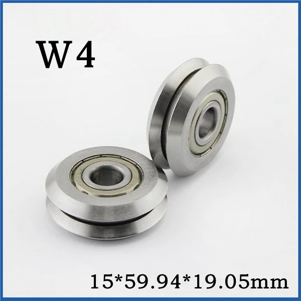 2pcs/lot V / W groove pulley wheel bearings W4 W4X VW4X RM4 RM4X Track guide bearing 15*59.94*19.05 mm | Спорт и развлечения