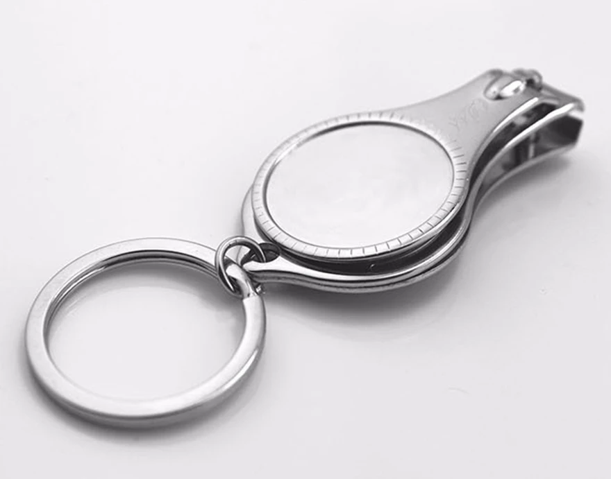 

Customize DIY Logo Pattern Manicure Tools Bartender Bottle Opener Keychain Ring Bar Beer Tool Carbon Steel Nail Clipper Opener