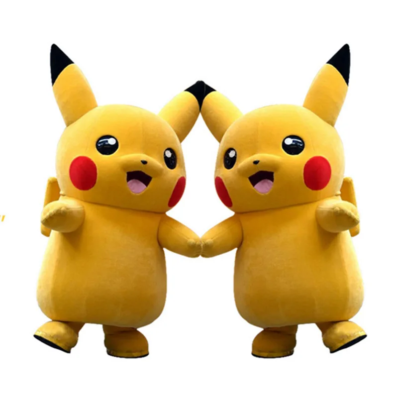 

Pikachu Pokemon Mascot Costume Fancy Dress Outfit Unisex cartoon Apparel Cosplay