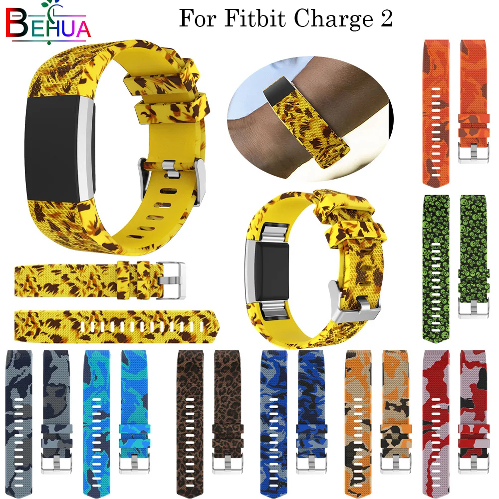 

Fashion Multicolor Silicone Replacement watchband For Fitbit Charge 2 Smart watch band Bracelet Wristbands strap Size S L select