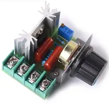 2 шт. AC 220 В 2000 Вт SCR регулятор напряжения Escurecimento Dimmers Velocidade контроллер Do Termostato