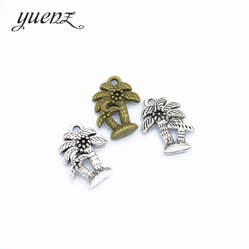

YuenZ 10pcs Antique Style Palm Tree Charm Fit Bracelet Necklace Pendant Diy Jewelry 18*13mm Q235