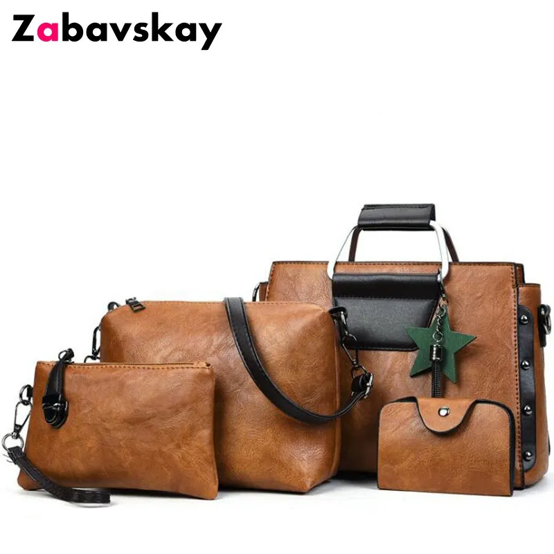 

2019 Fashion Crossbody Bags For Women Handbags Women Messenger Bags Shoulder Bag Female Soft Leather Bag High quality Set DJZ409
