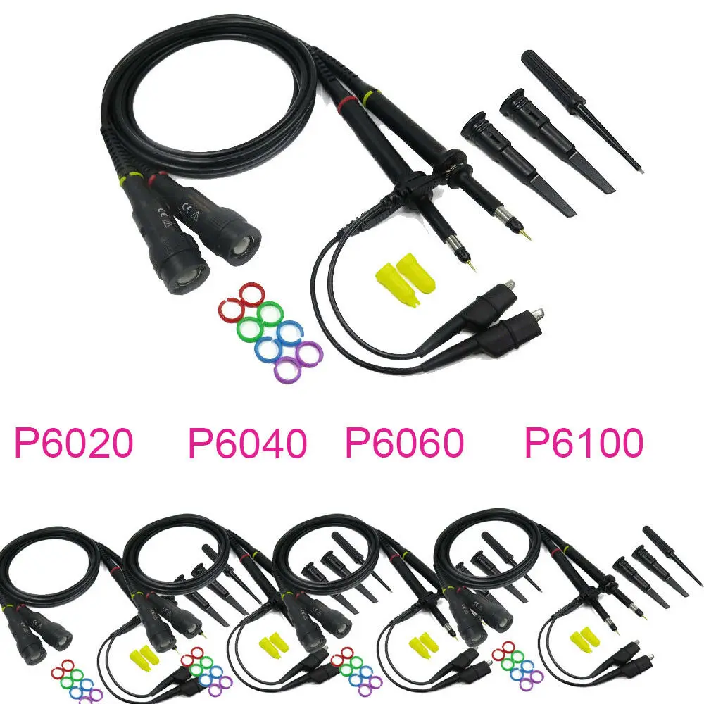 

P6100/P2060/P6020/P6060 DC 20MHz-100MHz Oscilloscope Scope Test Probe BNC