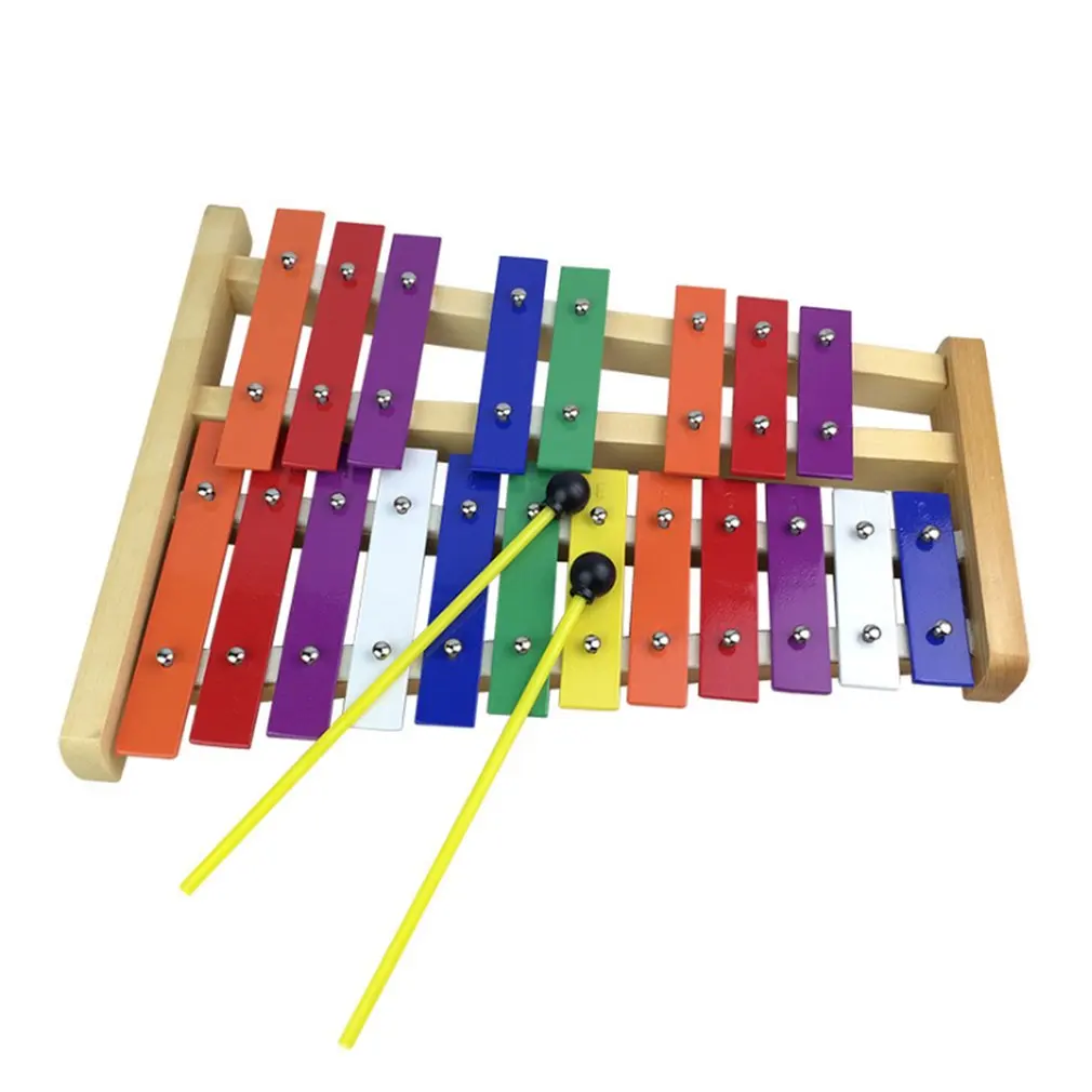 

Professional 20 Tone Metal Colorful Xylophone Percussion Musical Instrument Children Early Music Learning