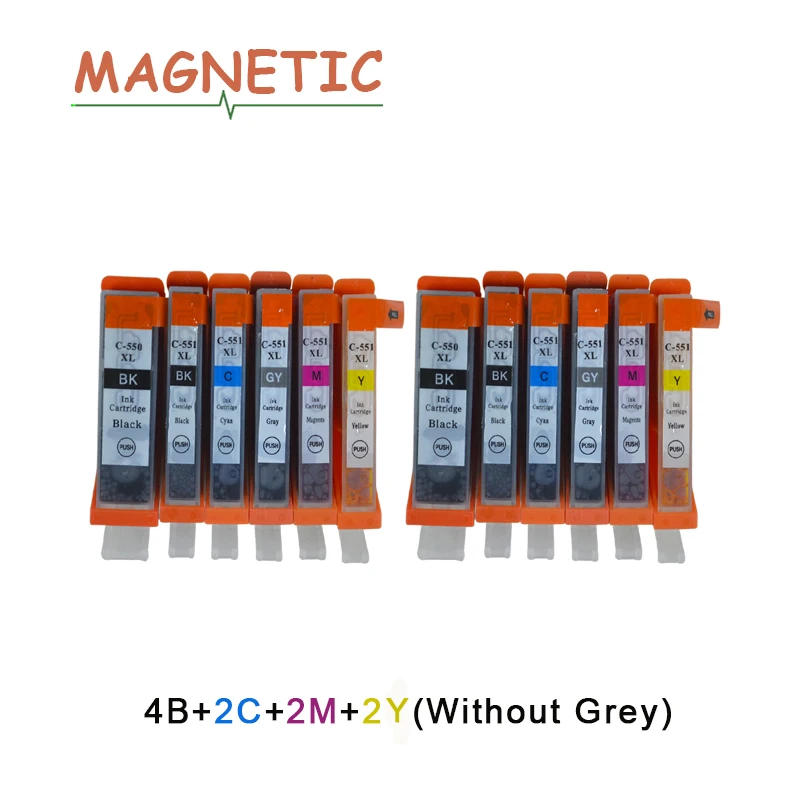 10X PGI550 compatible ink cartridge for canon PIXMA IX6850 MX725 MX925