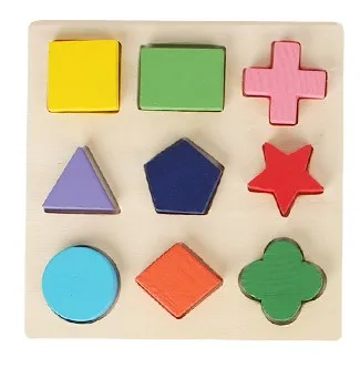 Candywood деревянные геометрические формы головоломки Детские деревянные игрушки головоломки Детский сад Дети Раннее Образование обучающая игрушка для мальчиков - Цвет: Белый