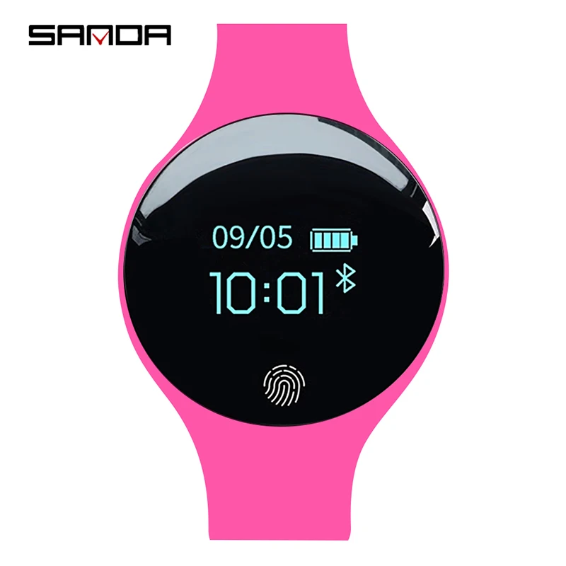 SANDA Bluetooth Смарт часы для IOS Android для мужчин женщин Спорт интеллектуальный счетчик шагов Фитнес браслет часы для iPhone часы для мужчин - Цвет: Розовый