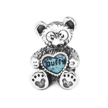 Акция синяя эмаль Duffy бисера стерлингового серебра 925 животного Шарм для изготовления ювелирных изделий Подходит бренд браслеты