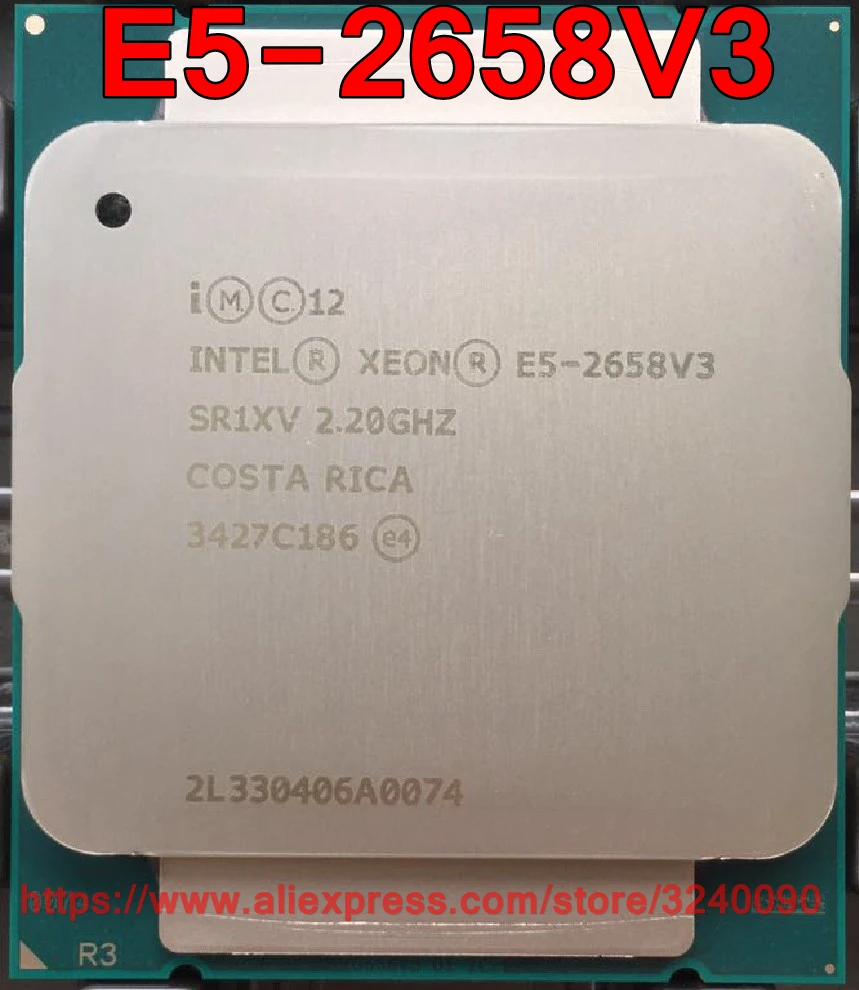 Intel Xeon Cpu E5-2658v3 Qs 2.2ghz 12-cores 30m Lga2011-3 E5-2658 V3 ...
