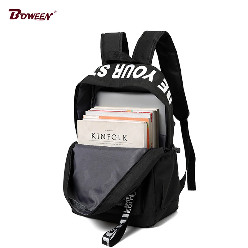 الحقائب المدرسية للمراهقات 2019 طالب BagPack الأسود مراهقون الرجال النساء على ظهره المدرسية الإناث عودة حزمة