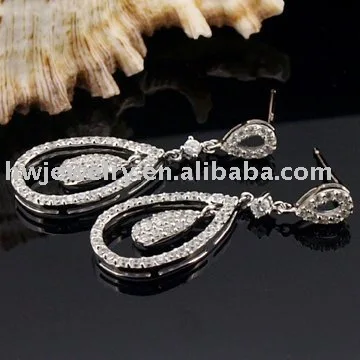 

925 sterling silver earring/drop earring/ silver 925 earring