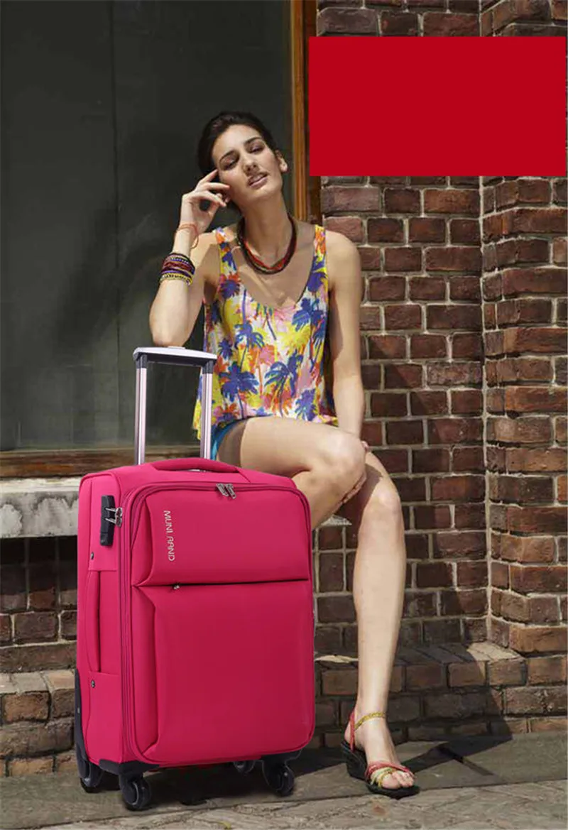 Классический мужской чемодан на колесиках 20 дюймов большой емкости Оксфорд Прочный Спиннер на колесиках бренд бизнес Дорожный чемодан
