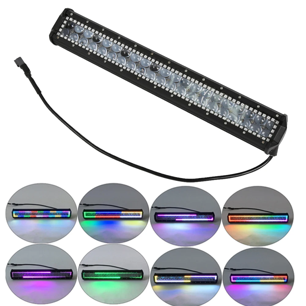 Nicoko 20"126W 4D creeleds Straight LED Light Bar Led Car Light Bar