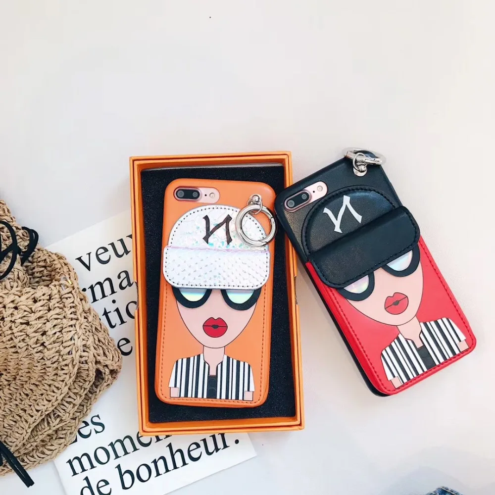

YPAY Aoweziic Red net bags For iPhone7 mobile phone shell 8 lanyard X 7P luxury new female tide brand 6sPlus of South Korea
