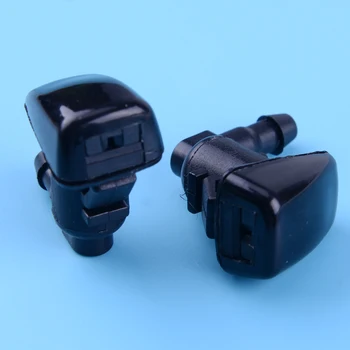 

DWCX 2pcs Black Car Front Windshield Washer Wiper Water Spray Nozzle Jet Fit For Ford 7T4Z17603A 8S4Z17603AA