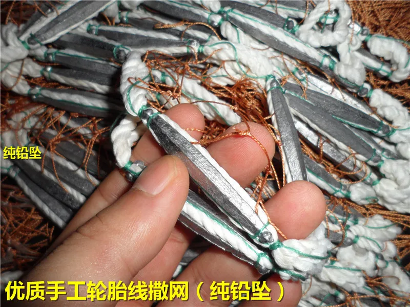 Netrede de Pescarede de Spinyi Handmade Pneu Chumbada Mão Elenco Netdozen Wang Cobertura Lance Fio Net 12 Rede de pesca