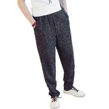 

2019 Summer Brand Casual Harem Pants Men Jogger Pants Men Fitness Trousers Male Chinese Harajuku Flax Linen Pants Clothe K1001