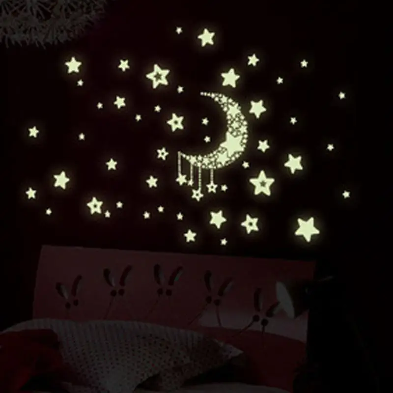 

Night Light Luminous Stars Sky Wall Sticker Kids Rooms Removable Home Decoration wall sticker DIY Poster Stickers Wall Stickers