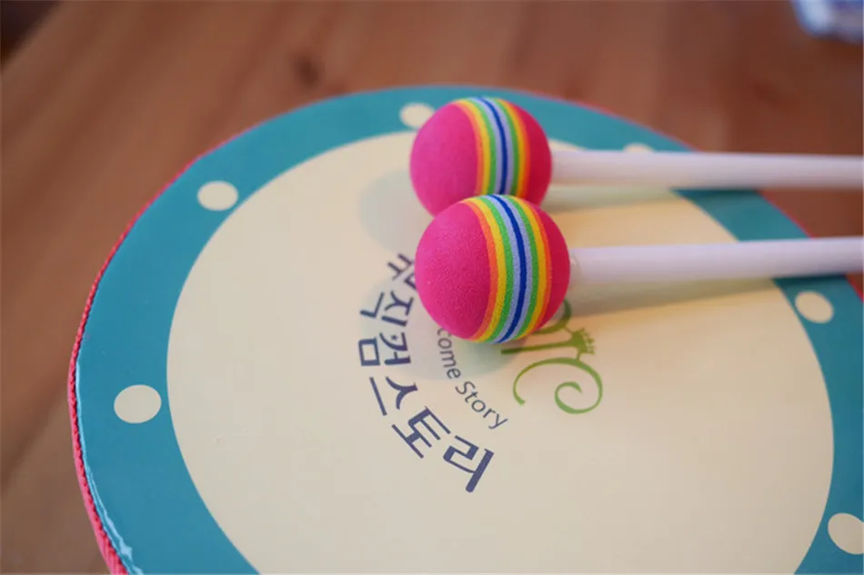 Kid's Soft Montessori Wooden Drum Korea Style Musical Children Learning& Exercising Type High Quanlity Gift For Baby& Kids