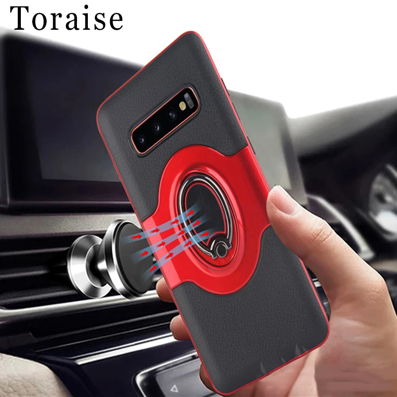 Toraise For Samsung Galaxy S10 Plus S10E s10+ Case luxury Ring Holder Combo Back Cover galaxy s10 case |