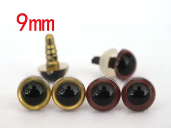 

20pairs Round safety toy Eyes---gold and brown color