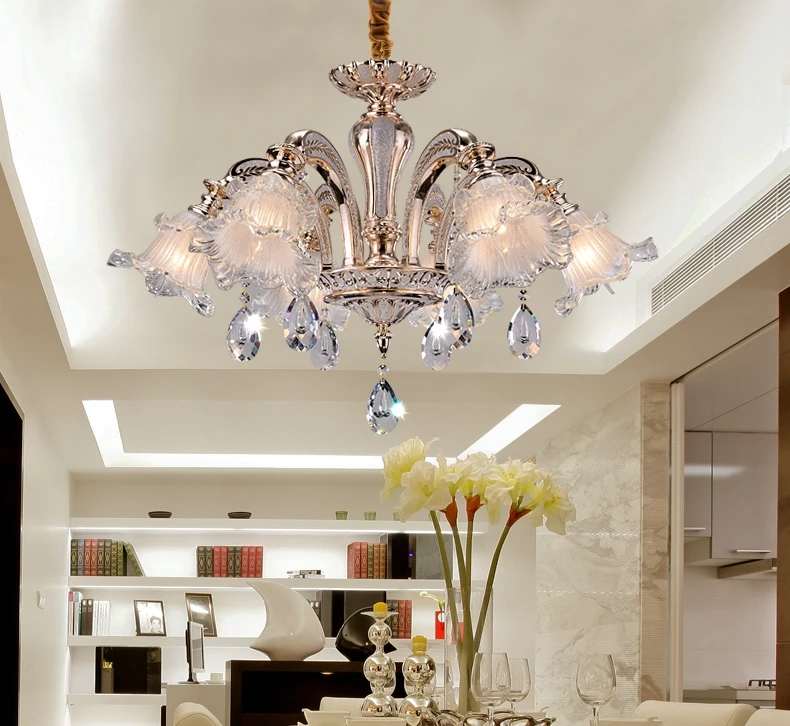 Домашняя Хрустальная подвесная люстра led Lustre cafe освещение покрытие K9 Потолочная