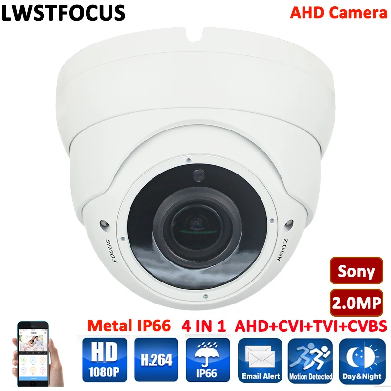 

Varifocal waterproof/vandarproof room dome outdoor Sony imx 322 AHD/TVI/CVI/CVBS camera 4 in 1 Cameras AHD Camera 1080P cctv ahd