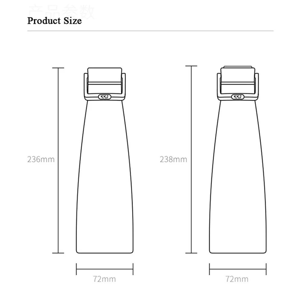 Xiaomi KKF Smart Vacuum Bottle 24h Insulation Stainless Steel Vacuum Flasks 475ml Thermos Cup Travel Mug Thermo Bottle Thermocup (9)