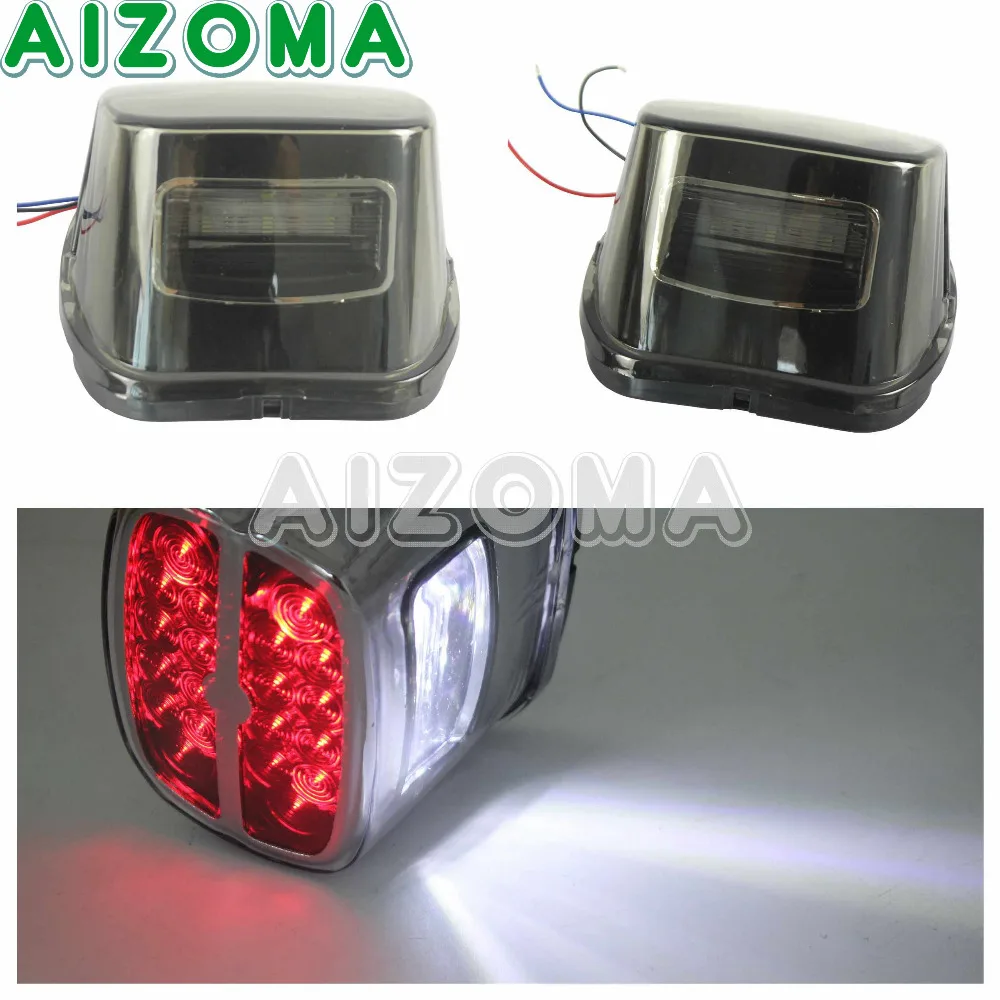 

Integrated LED License Plate Taillight Motorcycle Rear Brake Stop Lamp For Harley Sportster Touring Dyna FXST FLST FLH 1999-Up
